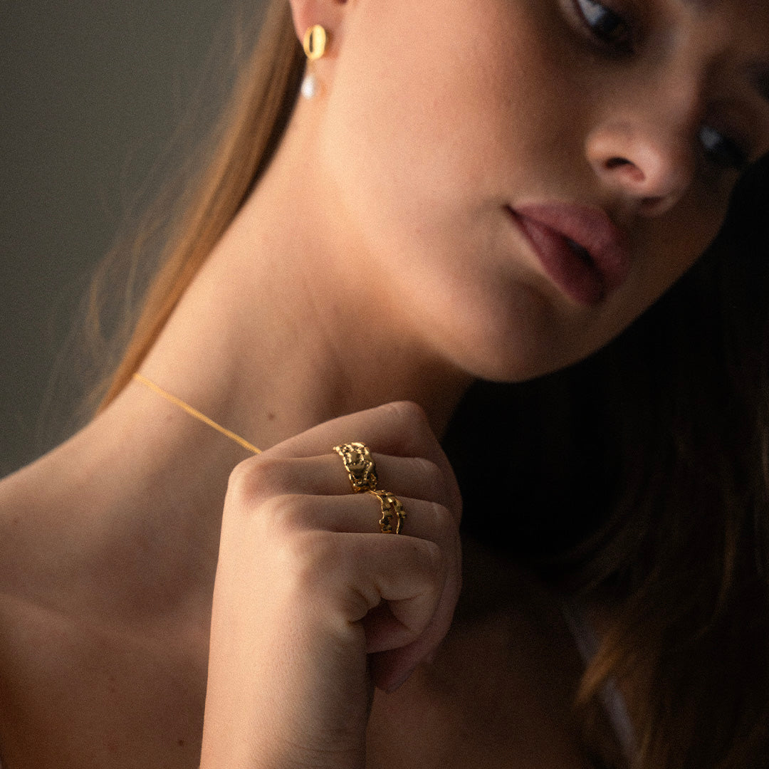 Meteor Ring Verstelbaar 18K Goldplated