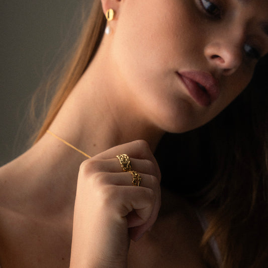 Meteor Ring Verstelbaar 18K Goldplated