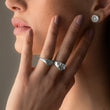 Hammered Heart Ring Zilverkleurig