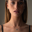 Circle Zirkonia Ketting Zilverkleurig 12 mm