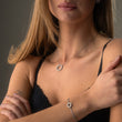 Circle Zirkonia Ketting Zilverkleurig 20 mm
