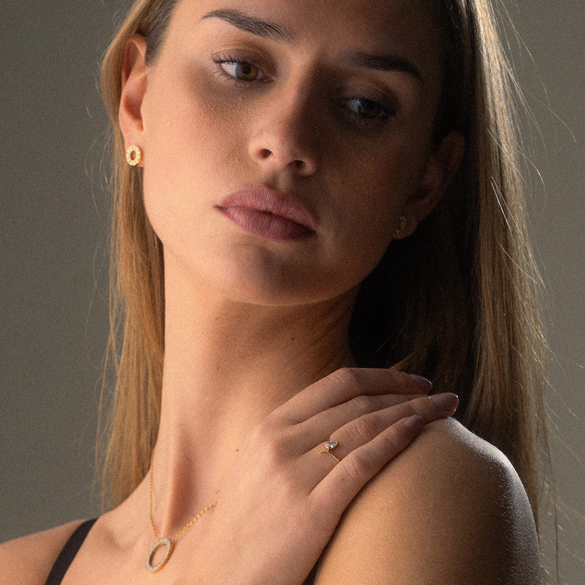 Circle Zirkonia Oorbellen 18K Goldplated 10 mm