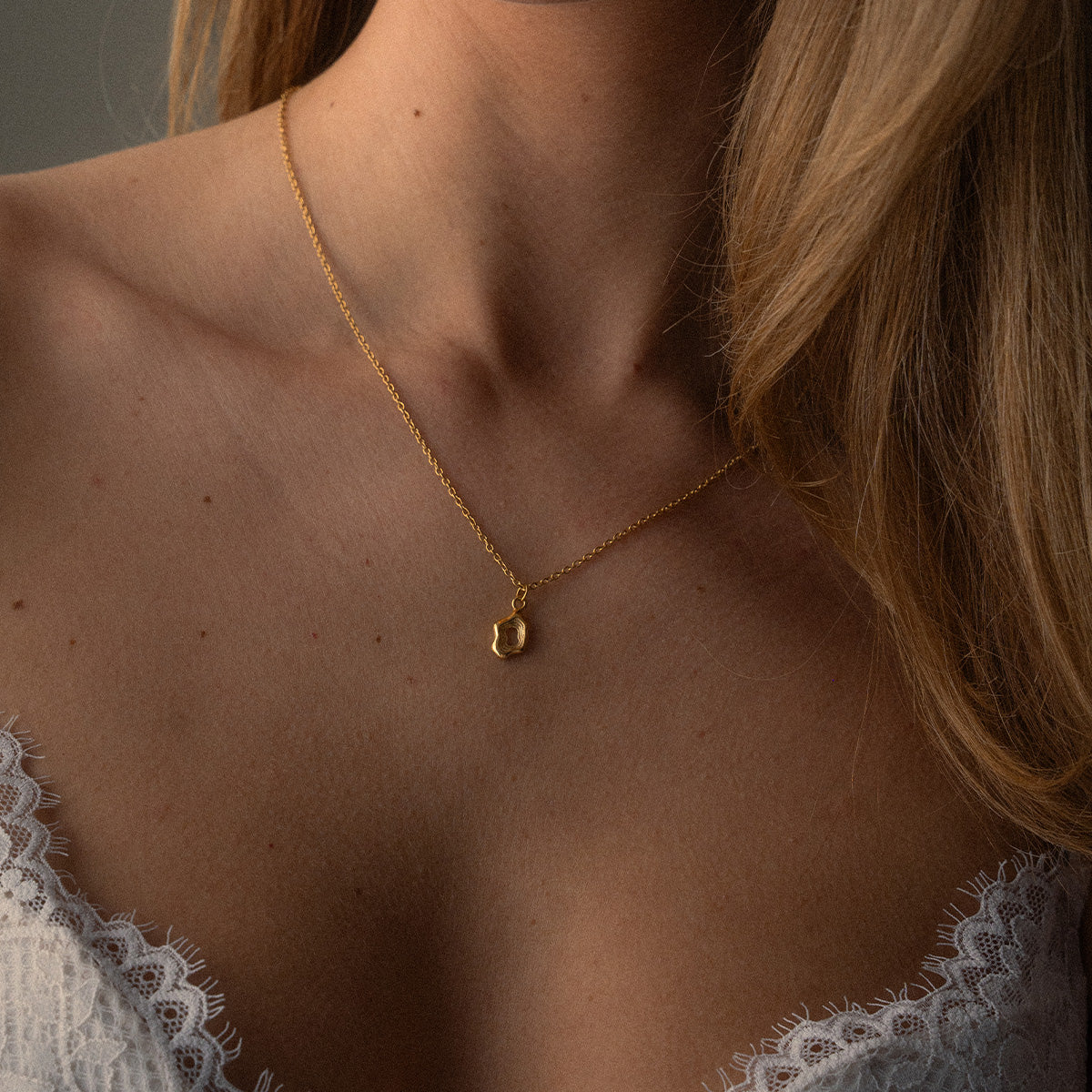 Lava Frame Ketting 18K Goldplated