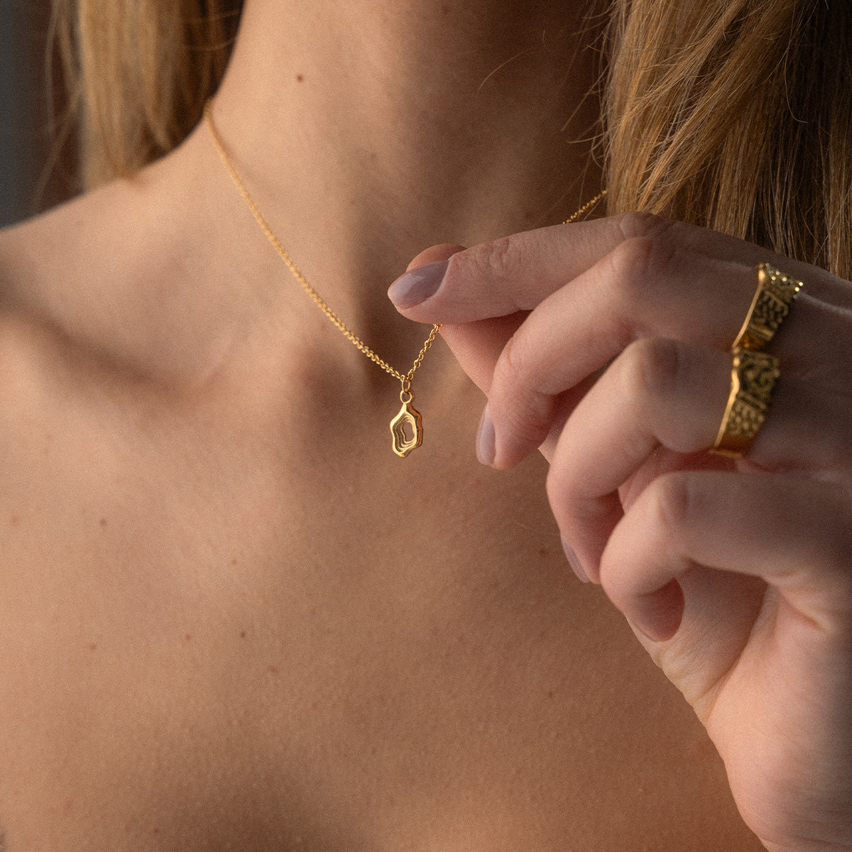Lava Frame Ketting 18K Goldplated
