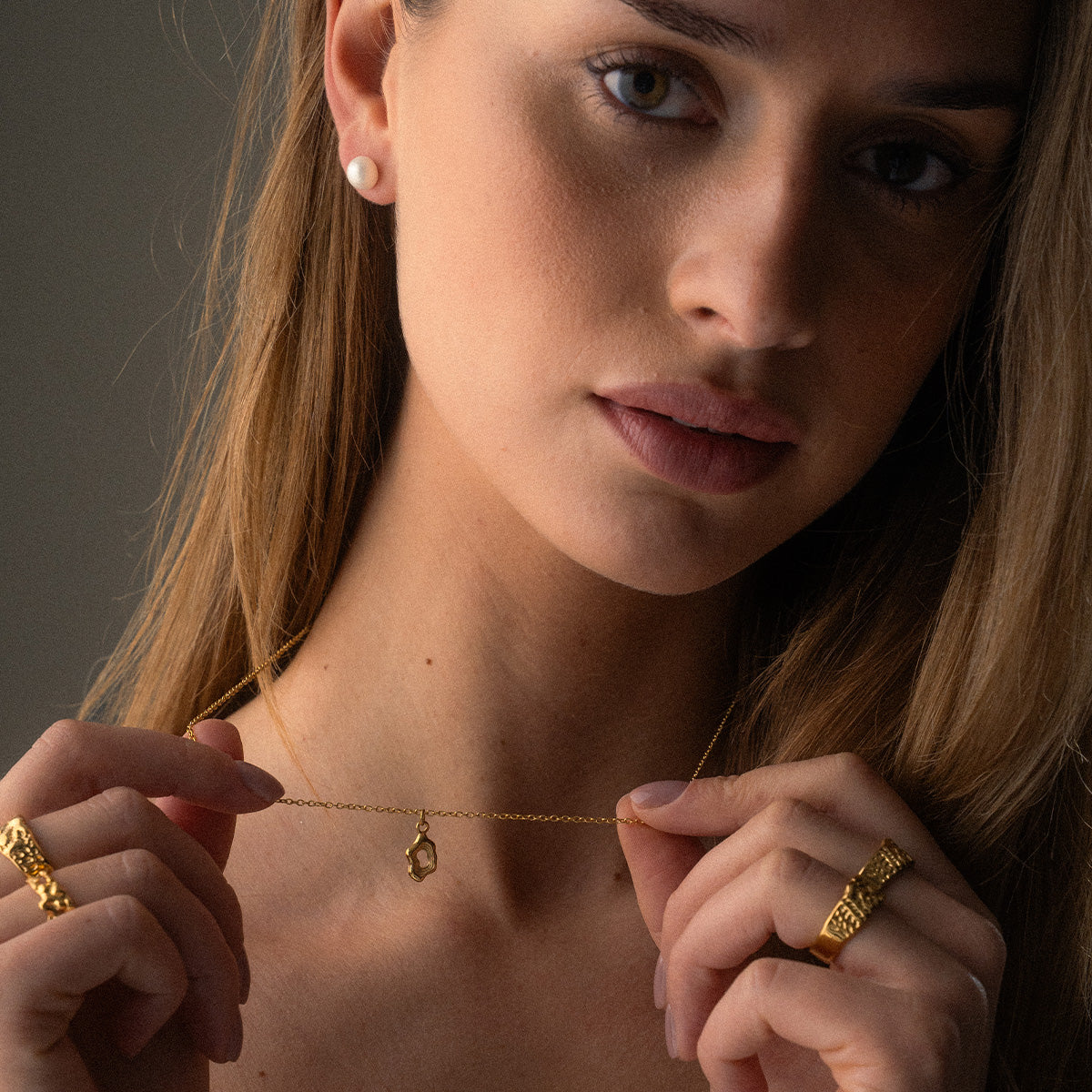 Lava Frame Ketting 18K Goldplated