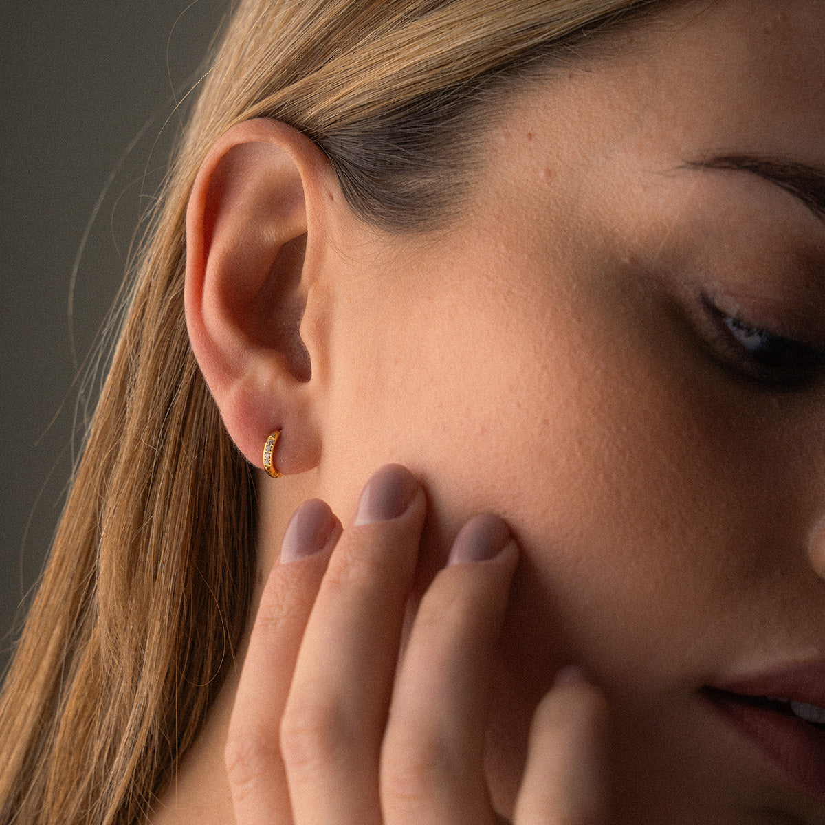 Zirkonia Hoops Oorbellen 18K Goldplated 10 mm