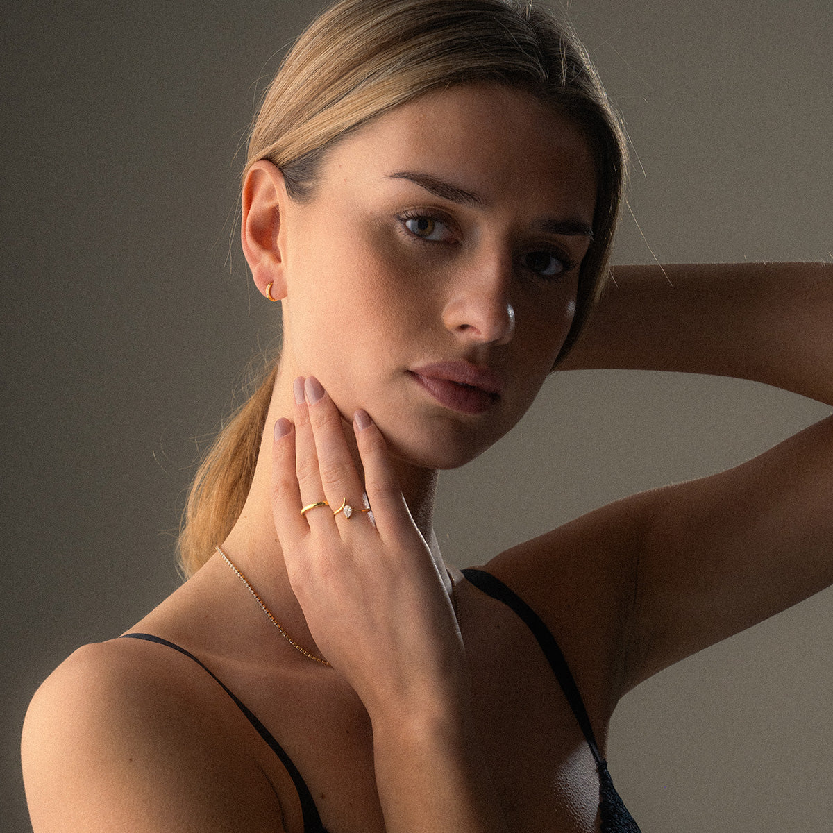 Zirkonia Hoops Oorbellen 18K Goldplated 10 mm