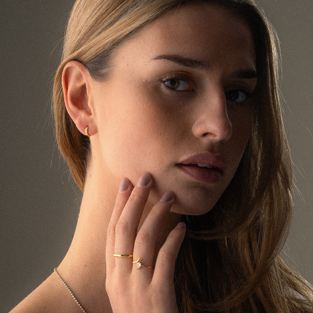 Zirkonia Hoops Oorbellen 18K Goldplated 10 mm