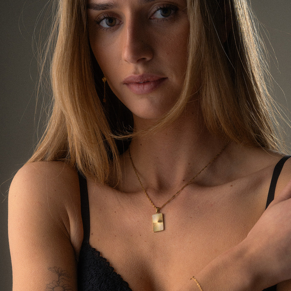 Sunset Column Ketting 18K Goldplated
