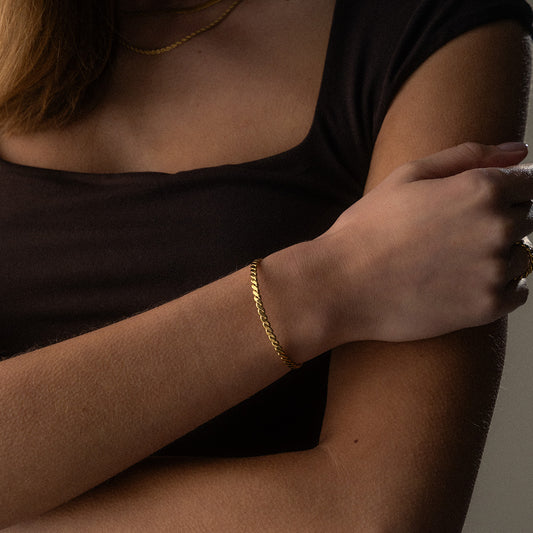 Twisted Bangle Verstelbaar 18K Goldplated 5 mm