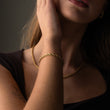Twisted Rope Armband 18K Goldplated 5 mm