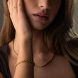 Twisted Rope Armband 18K Goldplated 5 mm