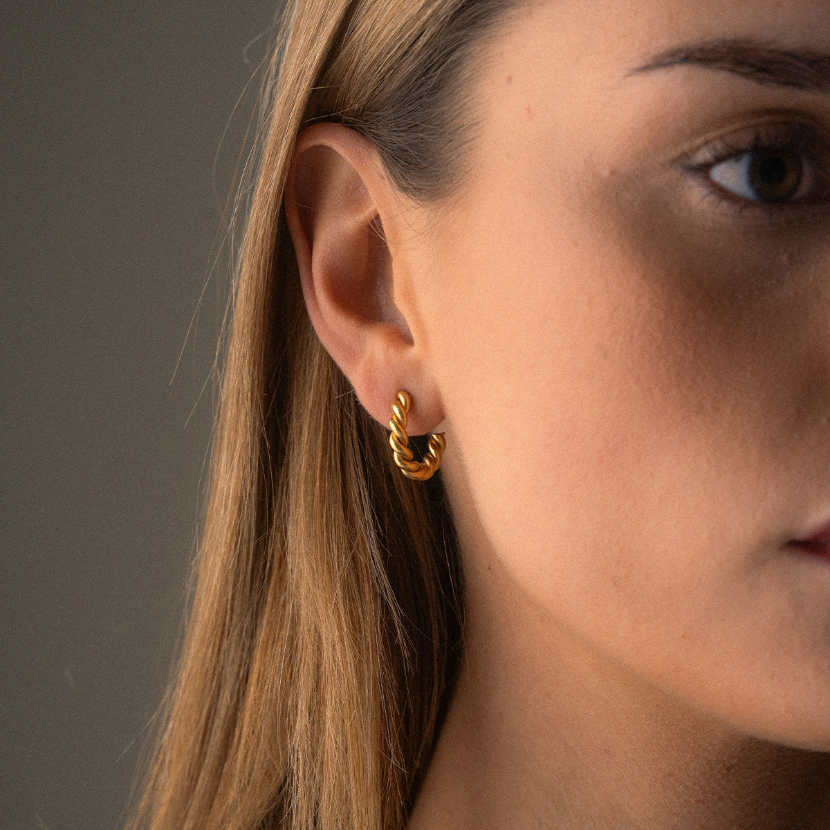 Twisted Rope Oorbellen 18K Goldplated