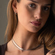 Twisted Rope + Platte Snake Ketting Zilverkleurig