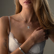 Ronde Sun Ketting Zilverkleurig