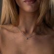 Single Zirkonia Ketting Zilverkleurig