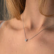 Single Zirkonia Ketting Zilverkleurig
