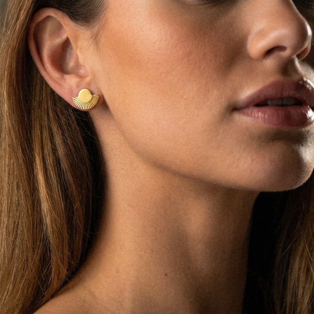Sunset Eclipse Studs Oorbellen 18K Goldplated