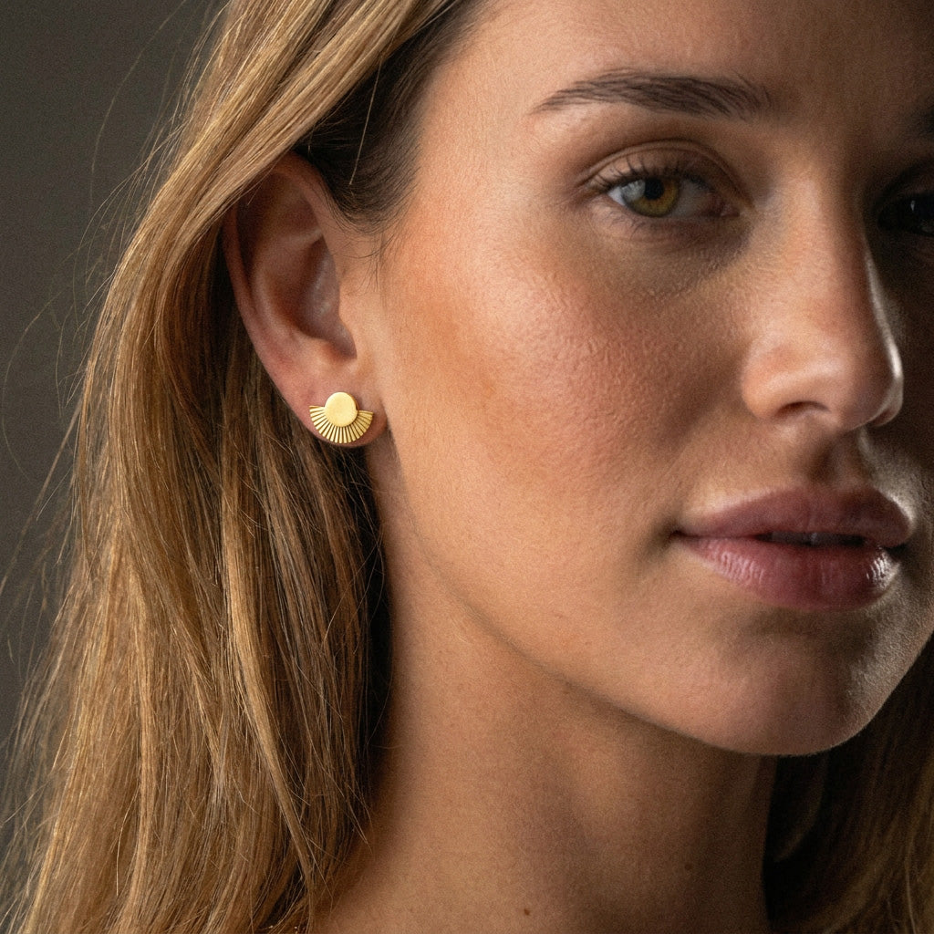 Sunset Eclipse Studs Oorbellen 18K Goldplated