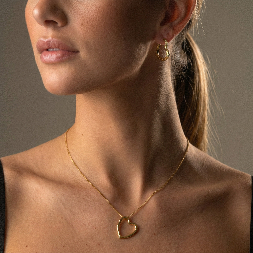 Lava Heart Ketting 18K Goldplated