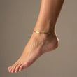 Platte Snake Enkelband 18K Goldplated 2 mm