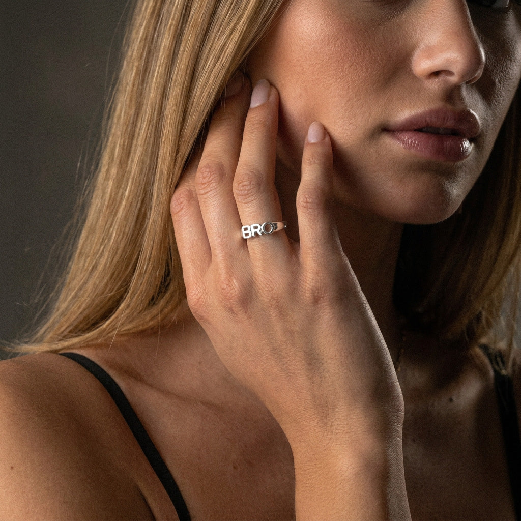 BRO Ring Zilverkleurig