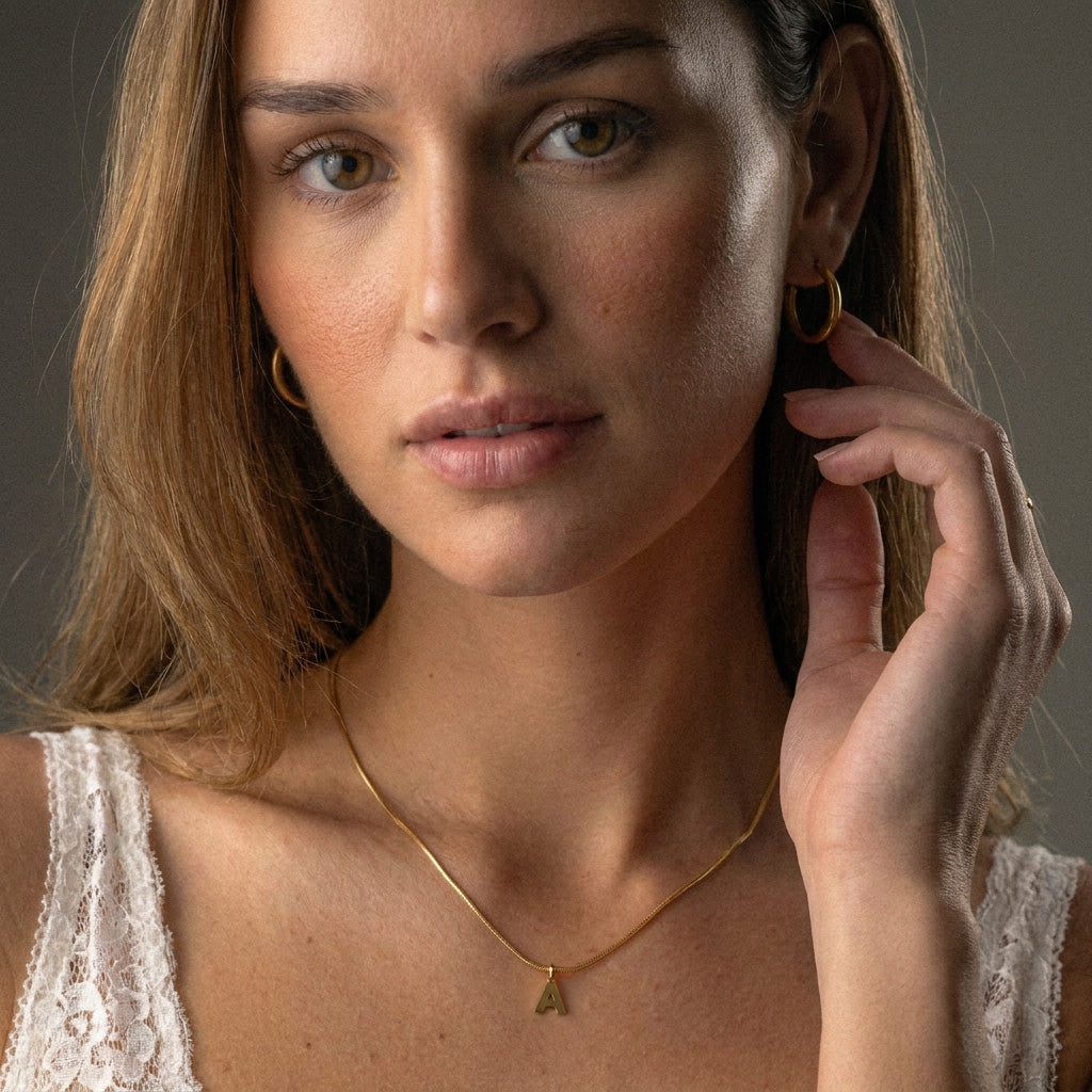 Letter Ketting 18K Goldplated