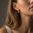Hammered Heart Parel Studs Oorbellen 18K Goldplated