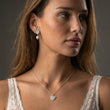Hammered Heart Parel Studs Oorbellen Zilverkleurig