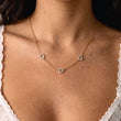 Heart Zirkonia Trio Ketting 18K Goldplated 8 mm