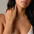 Heart Zirkonia Trio Ketting Zilverkleurig 8 mm
