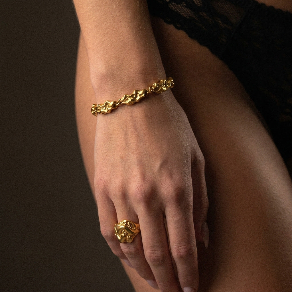 Lava Armband 18K Goldplated