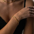Sunset Heart Link Armband 18K Goldplated