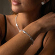 Sunset Heart Link Armband Zilverkleurig