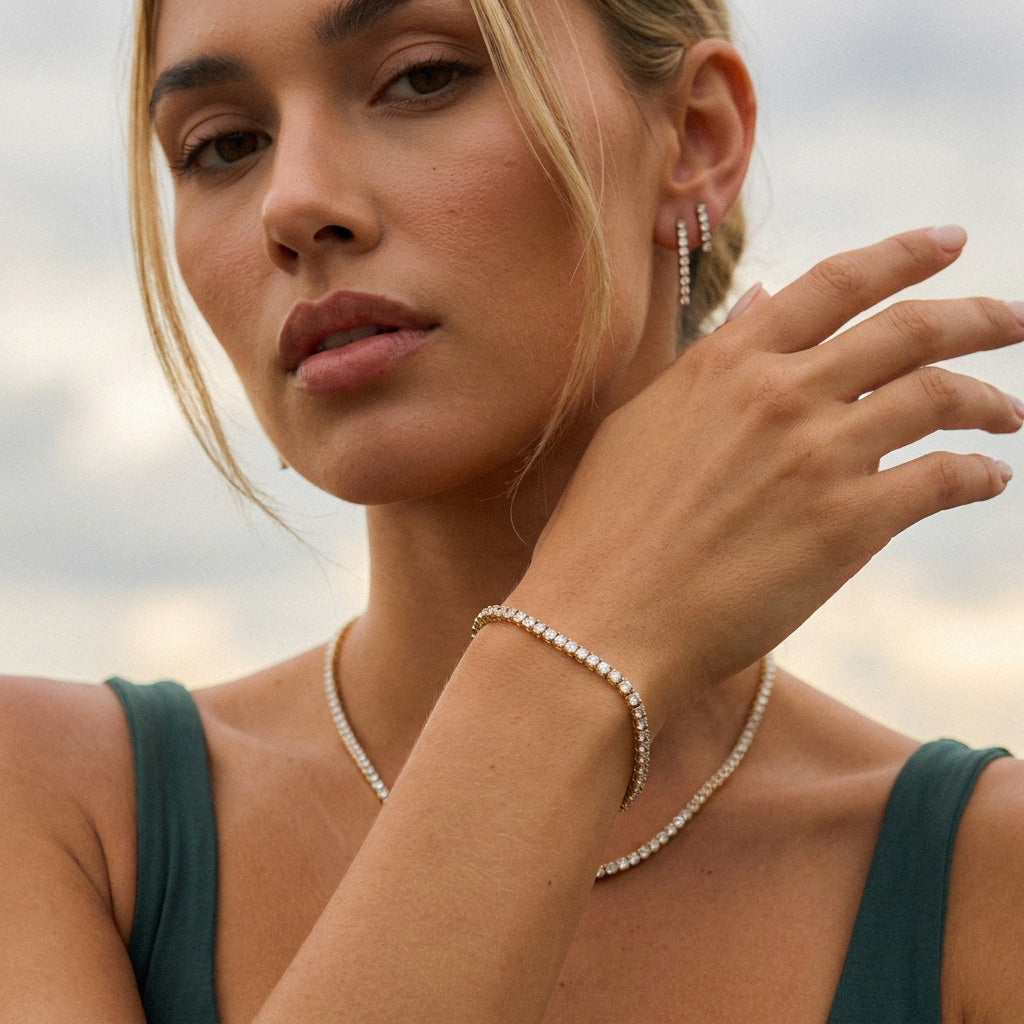 Tennis Supreme Zirkonia Armband 18K Goldplated 3 mm