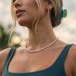 Tennis Supreme Zirkonia Ketting Zilverkleurig 4 mm