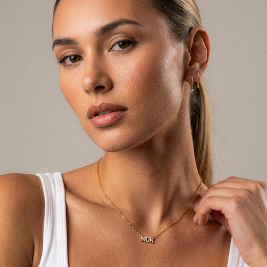 MOR Zirkonia Ketting 18K Goldplated