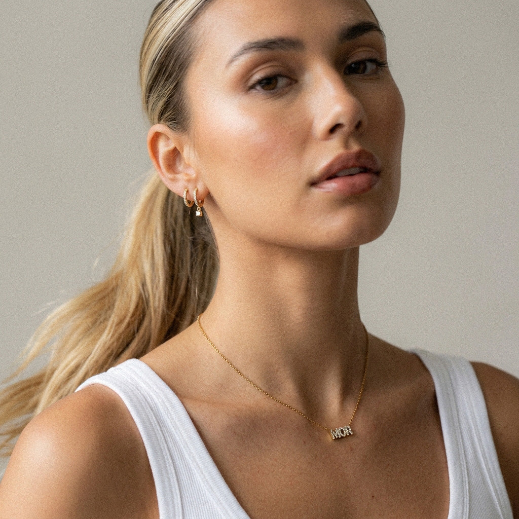 MOR Zirkonia Ketting 18K Goldplated