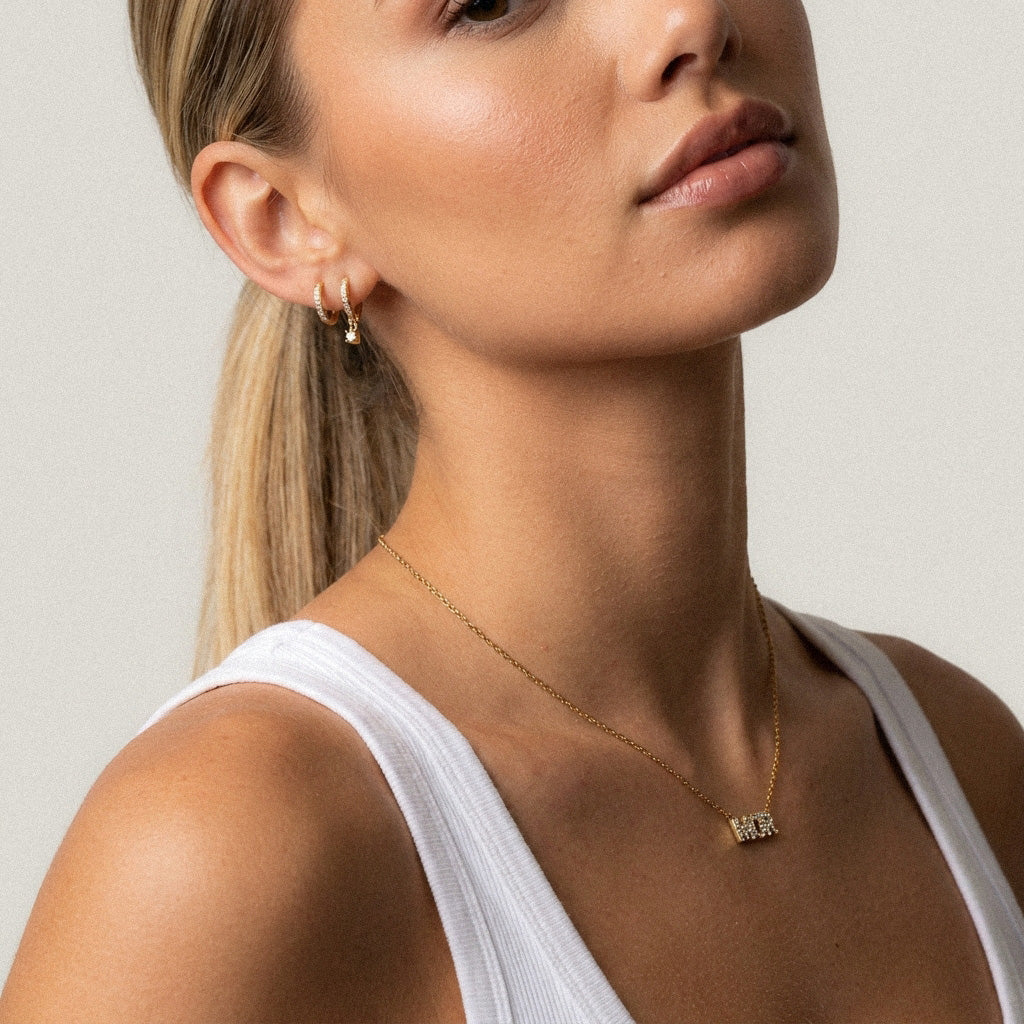 MOR Zirkonia Ketting 18K Goldplated