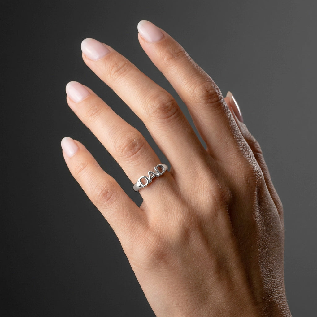 DAD Ring Zilverkleurig