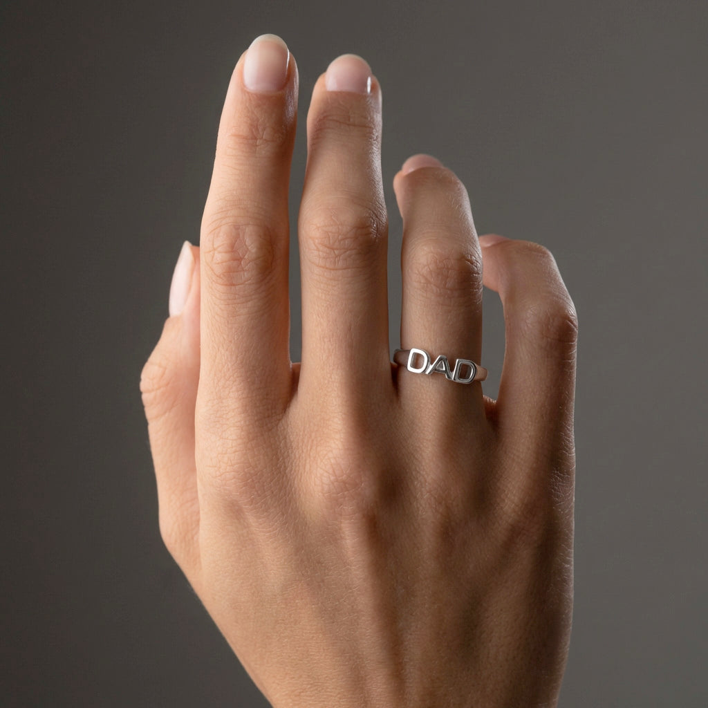 DAD Ring Zilverkleurig