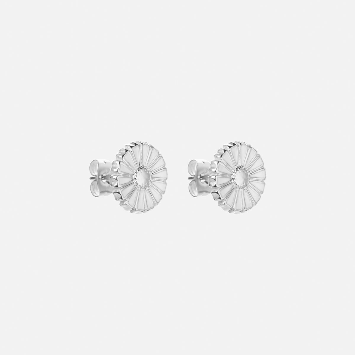 Margriet Oorbellen Zilverkleurig 12 mm