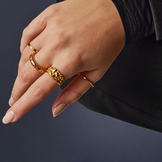 Delicate ring 18K goldplated 2 mm - Josephine Nord