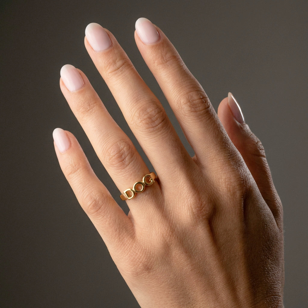 DOG Ring 18K Goldplated