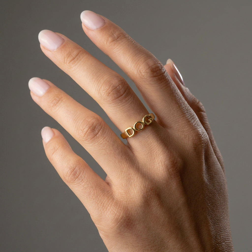 DOG Ring 18K Goldplated