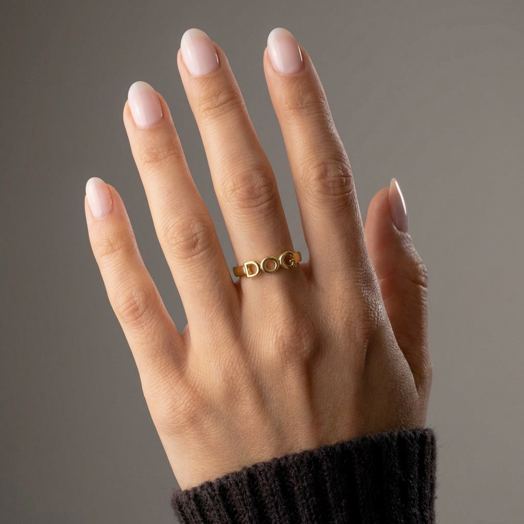 DOG Ring 18K Goldplated