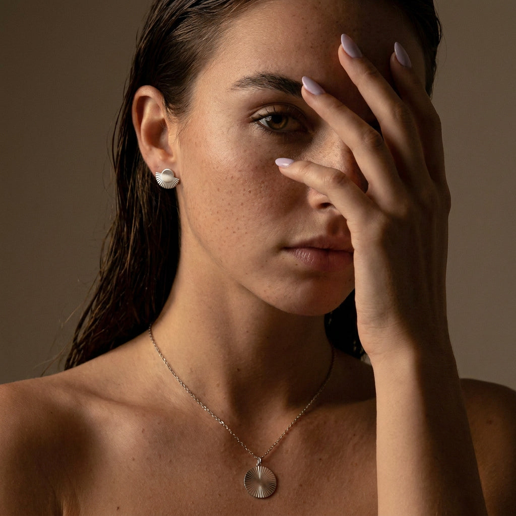 Sunset Eclipse Studs Oorbellen Zilverkleurig