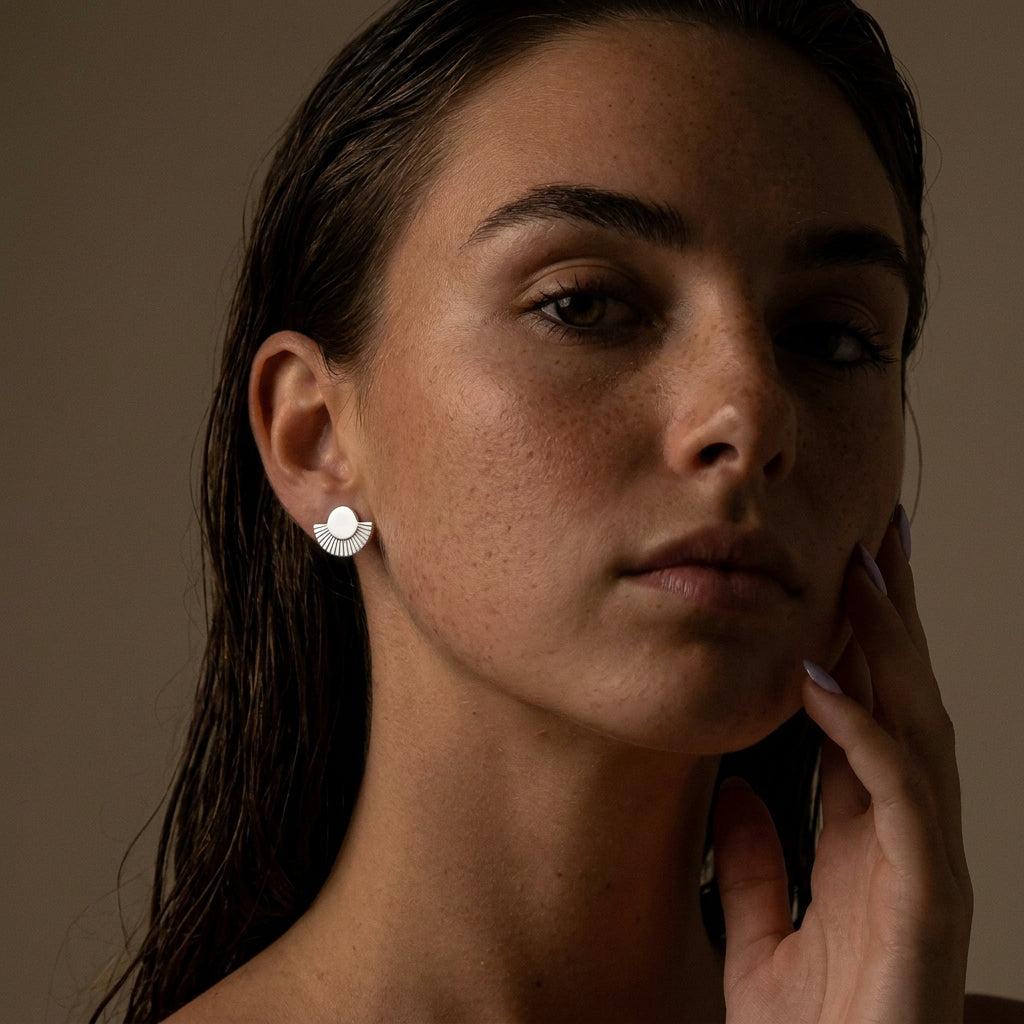 Sunset Eclipse Studs Oorbellen Zilverkleurig