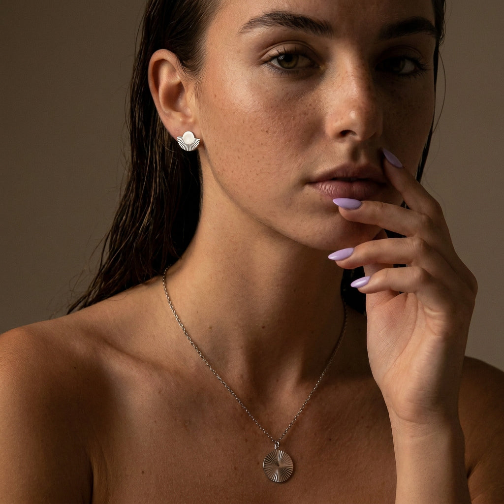 Sunset Eclipse Studs Oorbellen Zilverkleurig