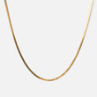 Platte Snake Ketting 18K Goldplated 2 mm